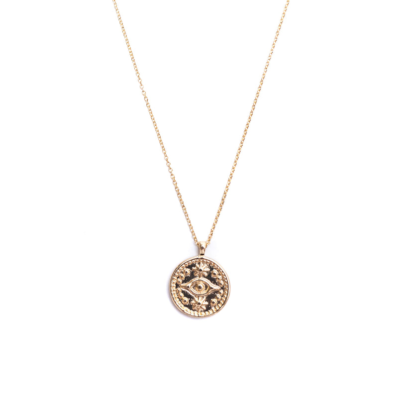 All Seeing Eye Gold Pendant Necklace