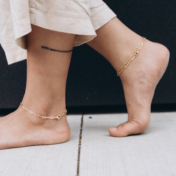 Chain Link Anklet 10x3mm – Danaë