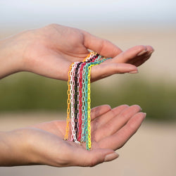 Color Paper Clip Bracelets