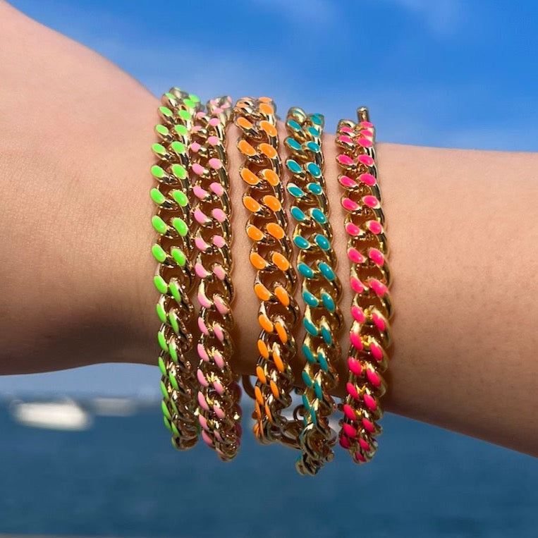 Colorful Chunky Cuban Bracelets