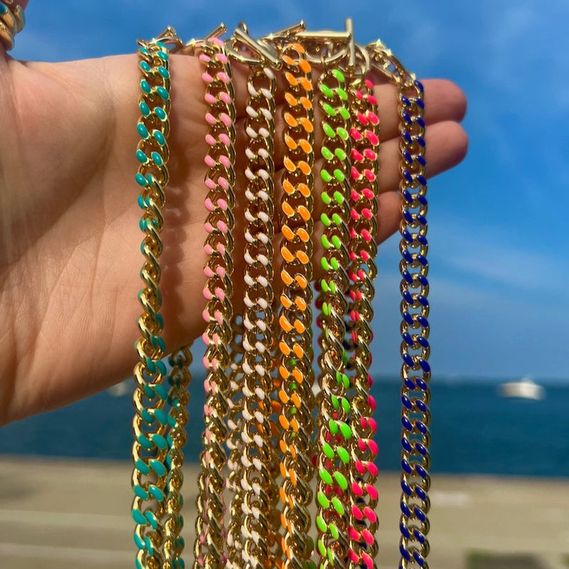 Colorful Chunky Cuban Necklace