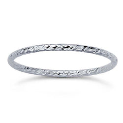Silver Sparkle Stack Ring