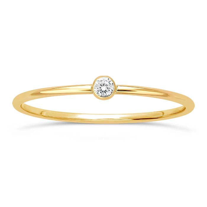 Delicate CZ Stack Ring