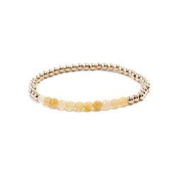 Golden Jade Gold Beaded Gemstone Bracelet