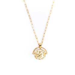 Archer Coin Gold Pendant Necklace