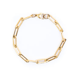 Bold Chain Link Gold Bracelet 15x5mm - 7"