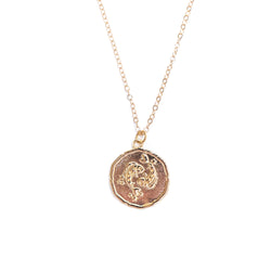 Pisces Zodiac Gold Pendant Necklace