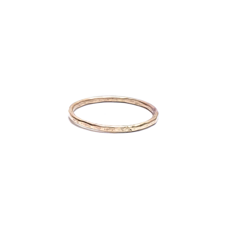 Midi Gold Hammered Ring
