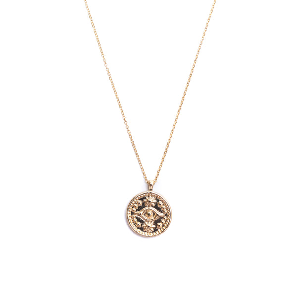 All Seeing Eye Gold Pendant Necklace