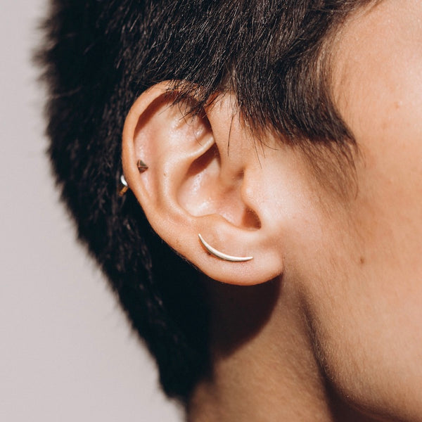 Crescent Stud Earrings
