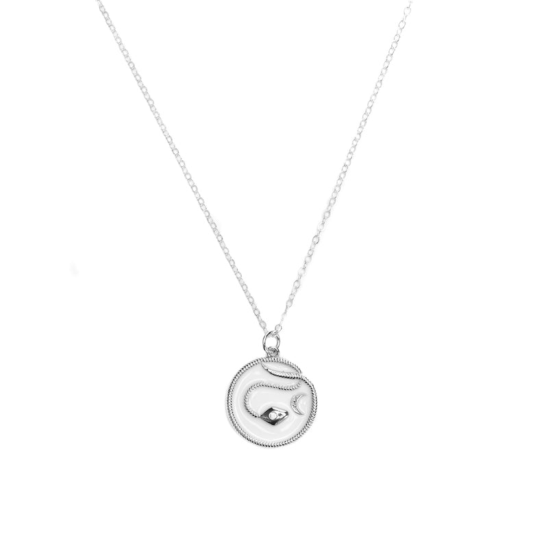 Sterling Silver Snake Pendant Necklace