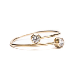 Crystal Gold Wrap Ring