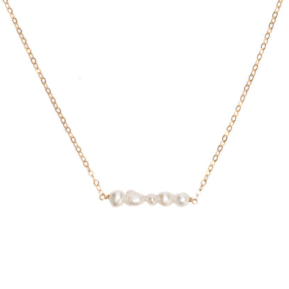 String of Pearls Gold Necklace