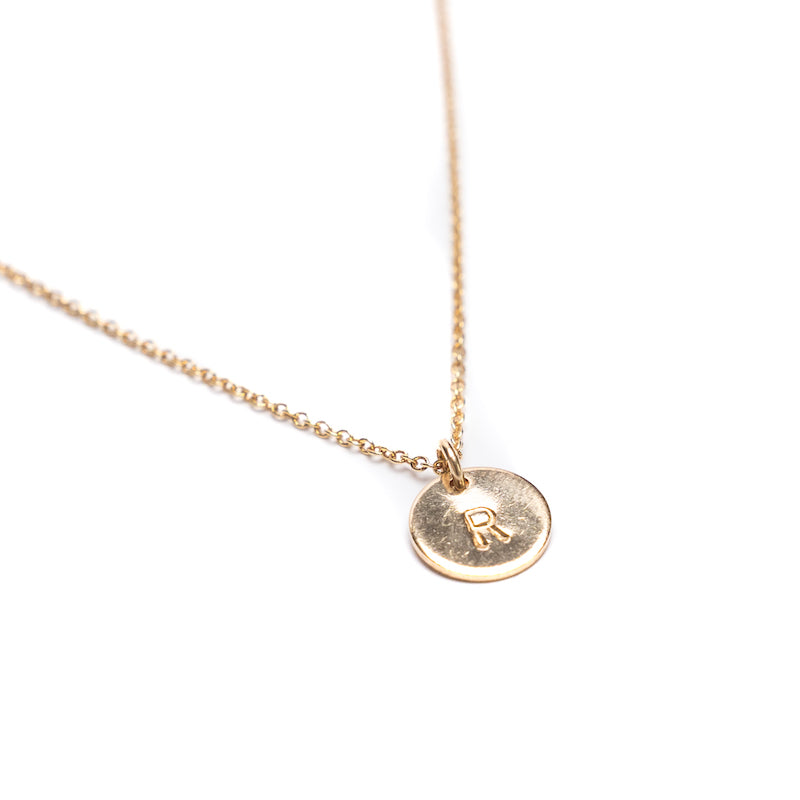 Initial Reflection Gold Necklace