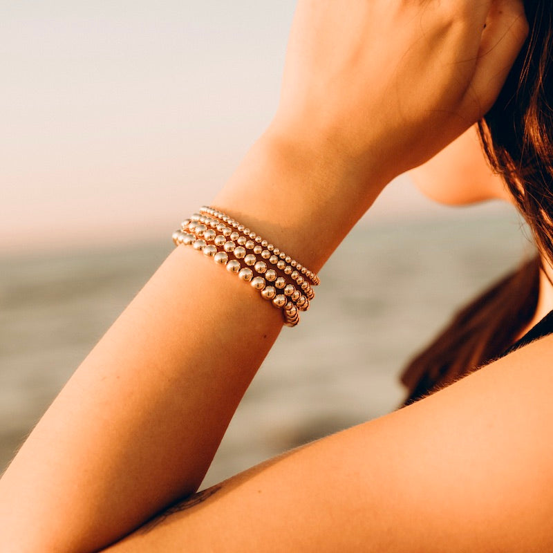 Gold Beaded Bracelets 4 Sizes Available Danaë