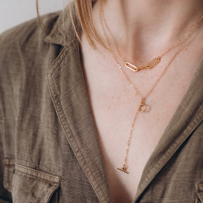Toggle Drop Gold Necklace