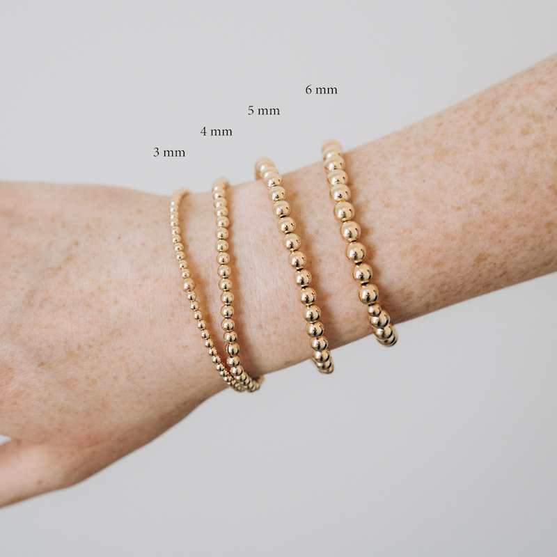 Custom Gold Bead Bracelet | nani jewelry